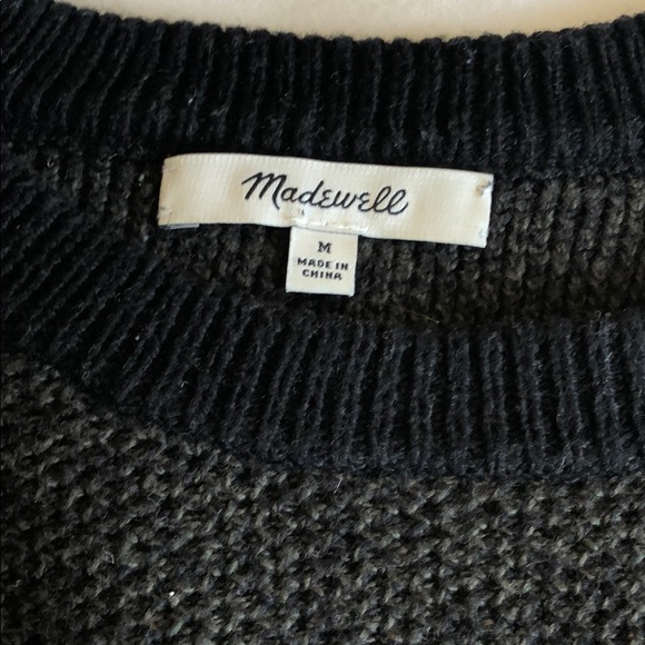 Cross-back Madewell varsity/baseball-style Sweater - Picture 2 of 3